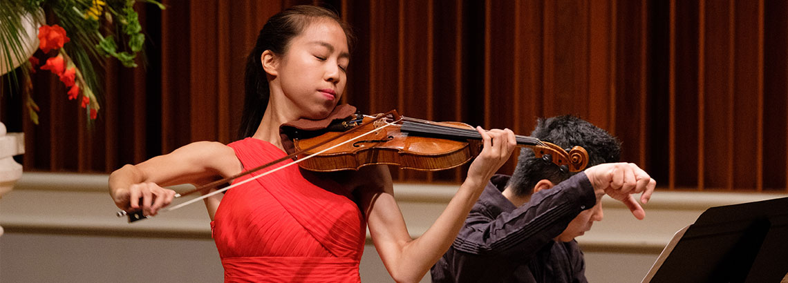 Photo of a woman playing violin